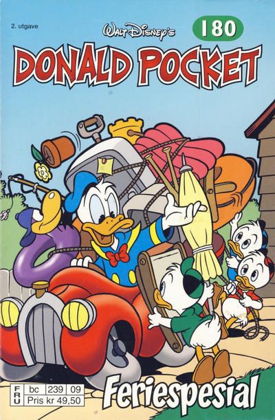 Cover for Donald Pocket (Hjemmet / Egmont, 1968 series) #180 - Feriespesial [2. utgave bc 239 09]