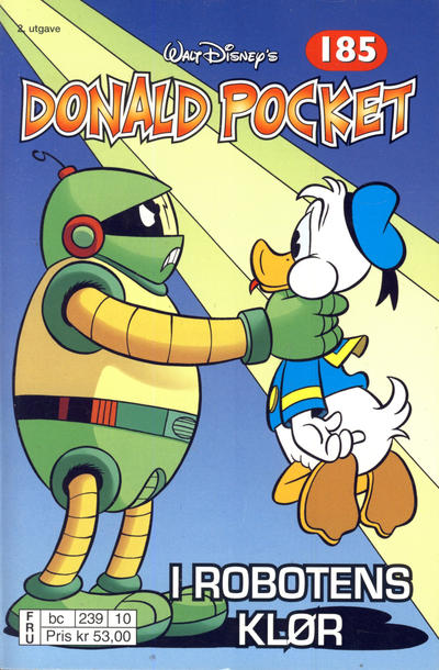 Cover for Donald Pocket (Hjemmet / Egmont, 1968 series) #185 - I robotens klør [2. utgave bc 239 10]