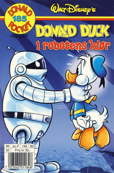 Cover for Donald Pocket (Hjemmet / Egmont, 1968 series) #185 - Donald Duck I robotens klør [1. opplag]
