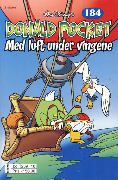 Cover for Donald Pocket (Hjemmet / Egmont, 1968 series) #184 - Med luft under vingene [2. utgave bc 239 10]