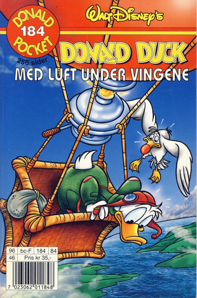 Cover for Donald Pocket (Hjemmet / Egmont, 1968 series) #184 - Donald Duck Med luft under vingene [1. opplag]