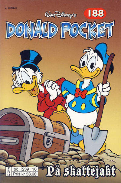Cover for Donald Pocket (Hjemmet / Egmont, 1968 series) #188 - På skattejakt [2. utgave bc 239 10]