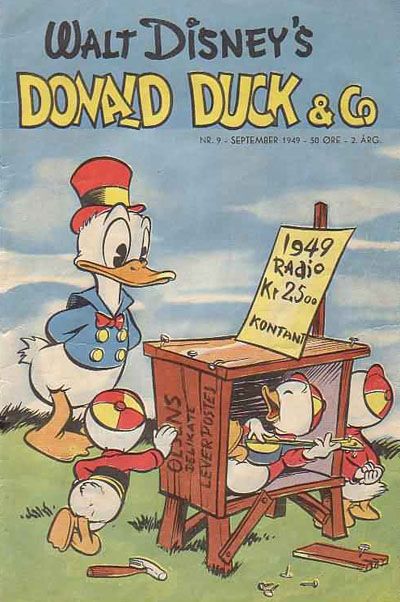 Cover for Donald Duck & Co (Hjemmet / Egmont, 1948 series) #9/1949