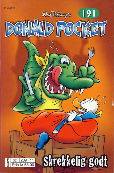 Cover for Donald Pocket (Hjemmet / Egmont, 1968 series) #191 - Skrekkelig godt [2. opplag bc 239 11]