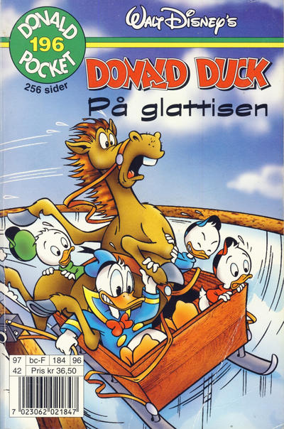 Cover for Donald Pocket (Hjemmet / Egmont, 1968 series) #196 - Donald Duck på glattisen [1. opplag]