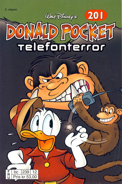 Cover for Donald Pocket (Hjemmet / Egmont, 1968 series) #201 - Telefonterror [2. opplag bc 239 12]