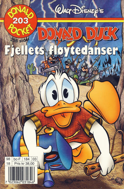 Cover for Donald Pocket (Hjemmet / Egmont, 1968 series) #203 - Donald Duck Fjellets fløytedanser [1. opplag]