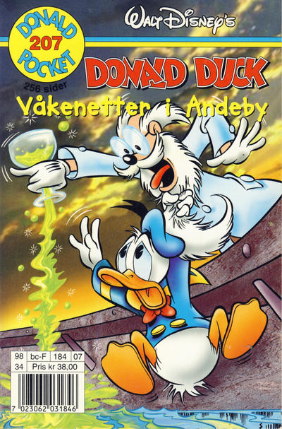 Cover for Donald Pocket (Hjemmet / Egmont, 1968 series) #207 - Donald Duck Våkenetter i Andeby [1. opplag]