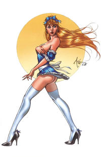 Cover Thumbnail for Escape from Wonderland (Zenescope Entertainment, 2009 series) #0 [Wizard World Philadelphia / Fantastic Realm Exclusive Lacie Statue Premium Yellow Variant - Billy Tucci]