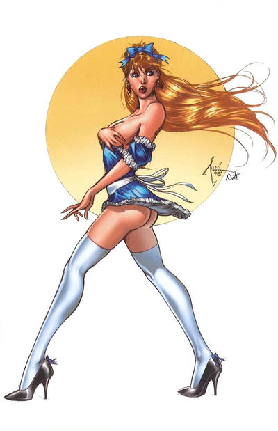 Cover for Escape from Wonderland (Zenescope Entertainment, 2009 series) #0 [Wizard World Philadelphia / Fantastic Realm Exclusive Lacie Statue Premium Yellow Variant - Billy Tucci]