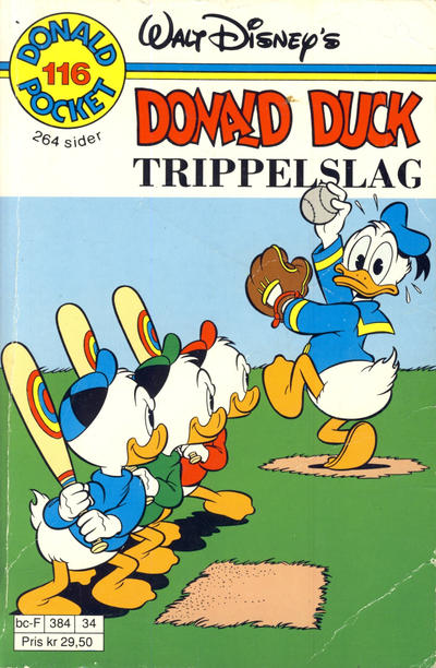 Cover for Donald Pocket (Hjemmet / Egmont, 1968 series) #116 - Donald Duck Trippelslag [Reutsendelse bc 384 34]