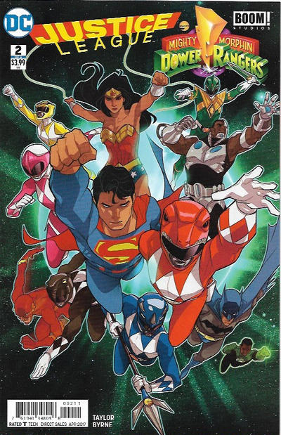 Cover for Justice League / Power Rangers (DC, 2017 series) #2