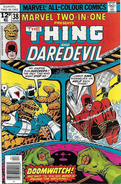 Cover for Marvel Two-in-One (Marvel, 1974 series) #38 [British]