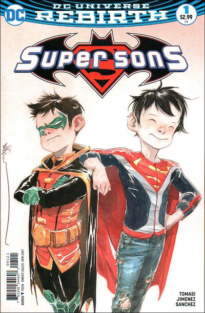 Cover for Super Sons (DC, 2017 series) #1 [Francesco Mattina Black and White Cover]