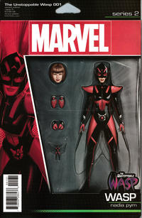 Cover Thumbnail for Unstoppable Wasp (Marvel, 2017 series) #1 [John Tyler Christopher Action Figure (Wasp - Nadia Pym)]