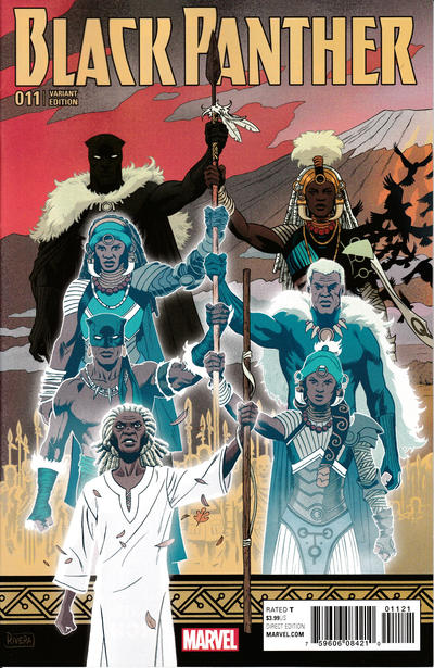 Cover for Black Panther (Marvel, 2016 series) #11 [Paolo Rivera Connecting Cover G Variant]