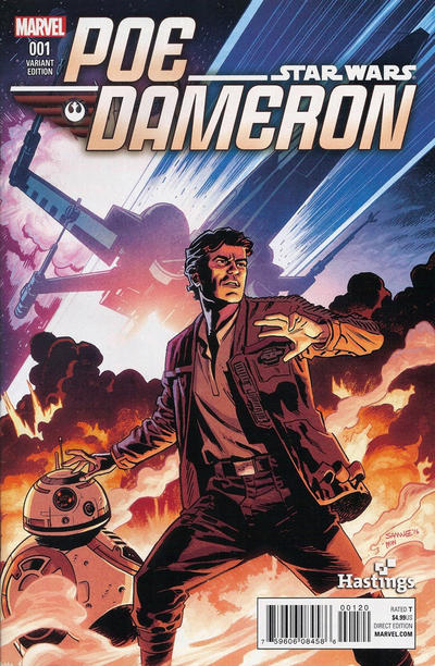 Cover for Poe Dameron (Marvel, 2016 series) #1 [Hastings Exclusive Chris Samnee Variant]