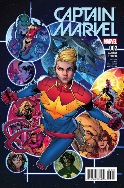 Cover for Captain Marvel (Marvel, 2016 series) #2 [Incentive Phil Jimenez Variant]