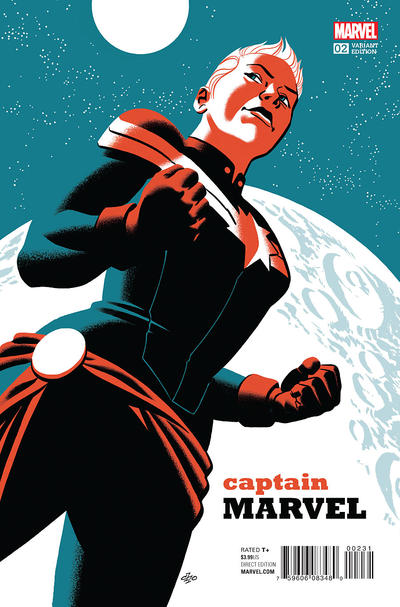 Cover for Captain Marvel (Marvel, 2016 series) #2 [Incentive Michael Cho Variant]