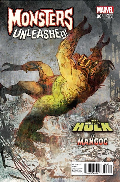 Cover for Monsters Unleashed (Marvel, 2017 series) #4 [Incentive Bill Sienkiewicz Classic Monster vs Marvel Hero Variant]
