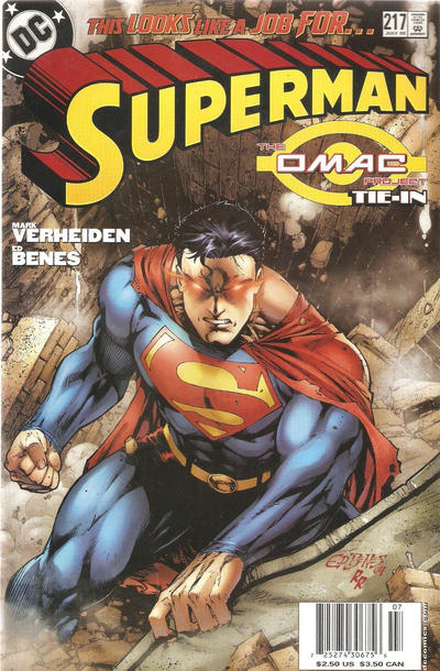 Cover for Superman (DC, 1987 series) #217 [Newsstand]