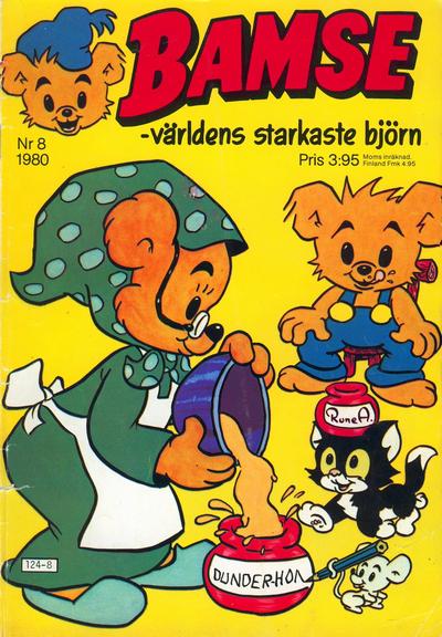Cover for Bamse (Atlantic Förlags AB, 1977 series) #8/1980