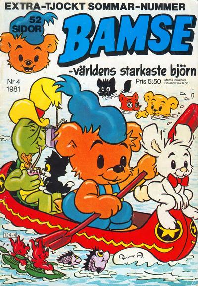 Cover for Bamse (Atlantic Förlags AB, 1977 series) #4/1981
