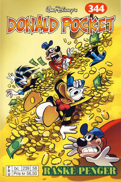 Cover for Donald Pocket (Hjemmet / Egmont, 1968 series) #344 - Raske penger [bc 239 58 FRU]