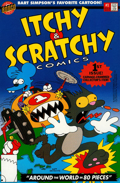 Cover for Itchy & Scratchy Comics (Bongo, 1993 series) #1 [Bartcode]