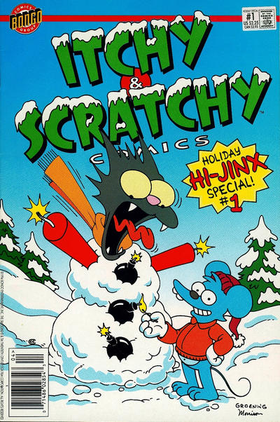 Cover for Itchy & Scratchy Comics (Bongo, 1993 series) #4 [Newsstand]