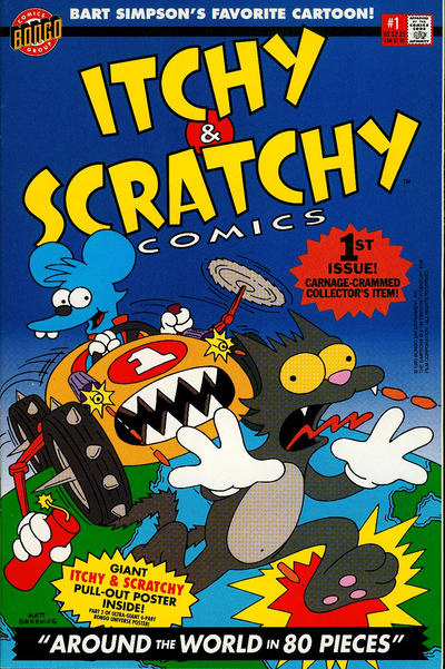 Cover for Itchy & Scratchy Comics (Bongo, 1993 series) #1 [Direct Edition]