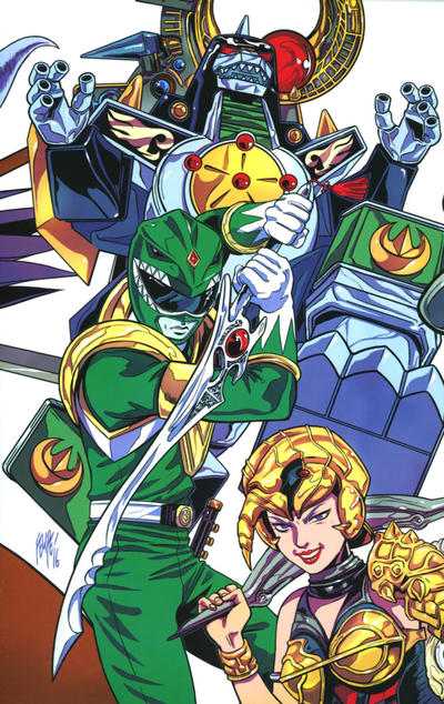 Cover for Mighty Morphin Power Rangers (Boom! Studios, 2016 series) #1 [Emerald City Comicon Exclusive Felipe Smith Variant]