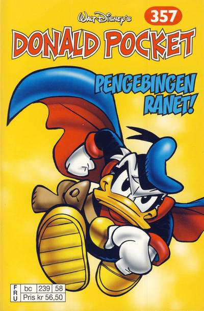 Cover for Donald Pocket (Hjemmet / Egmont, 1968 series) #357 - Pengebingen ranet! [bc 239 58 FRU]