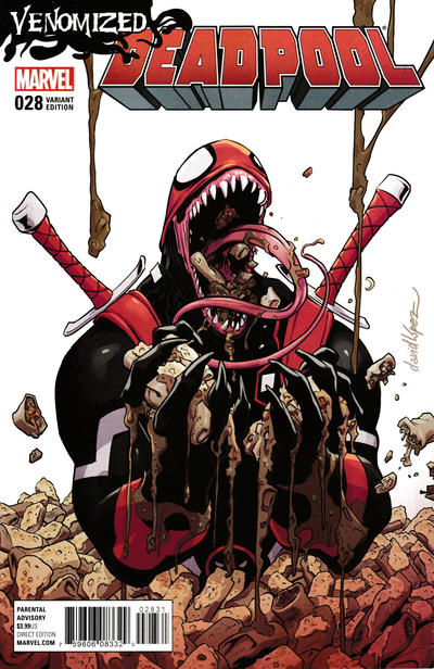 Cover for Deadpool (Marvel, 2016 series) #28 [Venomized Variant]