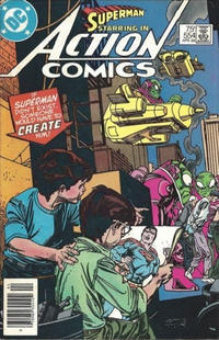 Cover Thumbnail for Action Comics (DC, 1938 series) #554 [Newsstand]