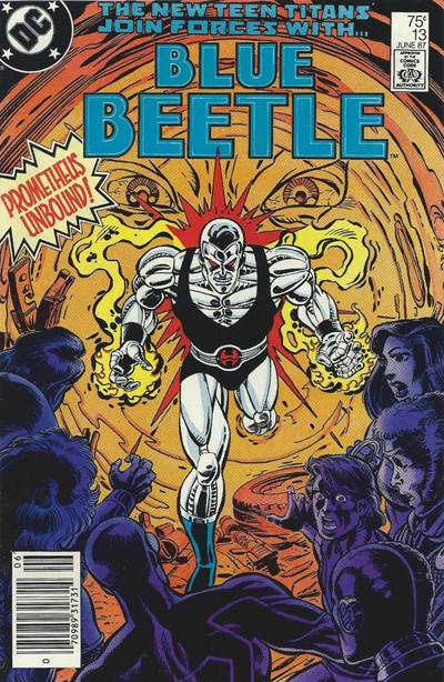 Cover for Blue Beetle (DC, 1986 series) #13 [Newsstand]