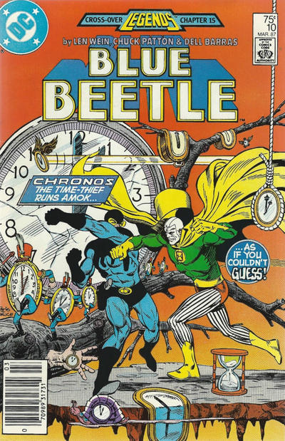 Cover for Blue Beetle (DC, 1986 series) #10 [Newsstand]