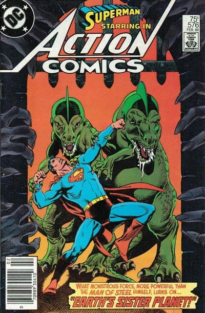 Cover for Action Comics (DC, 1938 series) #576 [Newsstand]