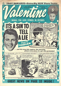 Cover Thumbnail for Valentine (IPC, 1957 series) #2 September 1961