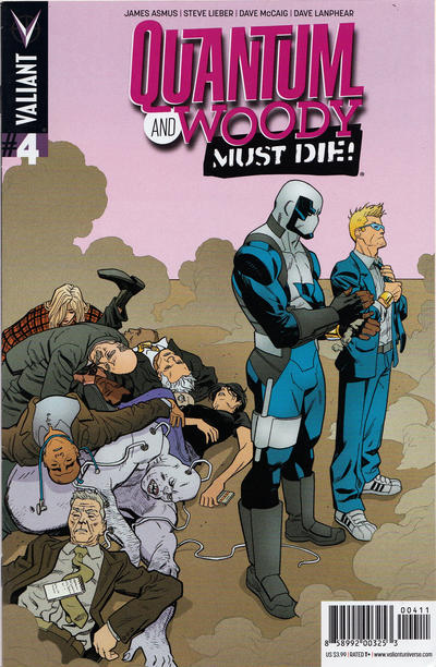 Cover for Quantum and Woody Must Die! (Valiant Entertainment, 2015 series) #4 [Cover A - Mike Hawthorne]