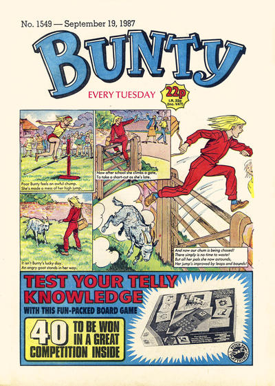 Cover for Bunty (D.C. Thomson, 1958 series) #1549
