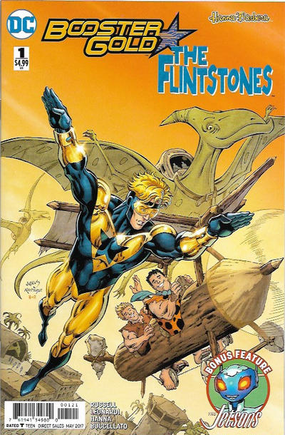 Cover for Booster Gold / The Flintstones Special (DC, 2017 series) #1 [Dan Jurgens Cover]