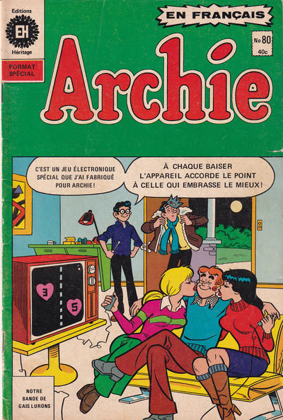 Cover for Archie (Editions Héritage, 1971 series) #80