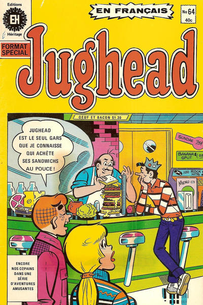 Cover for Jughead (Editions Héritage, 1972 series) #64