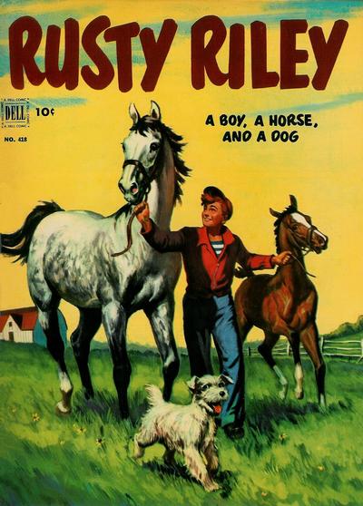 Cover for Four Color (Dell, 1942 series) #418 - Rusty Riley, a Boy, a Horse, and a Dog