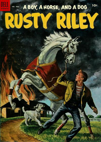Cover for Four Color (Dell, 1942 series) #486 - Rusty Riley, a Boy, a Horse, and a Dog