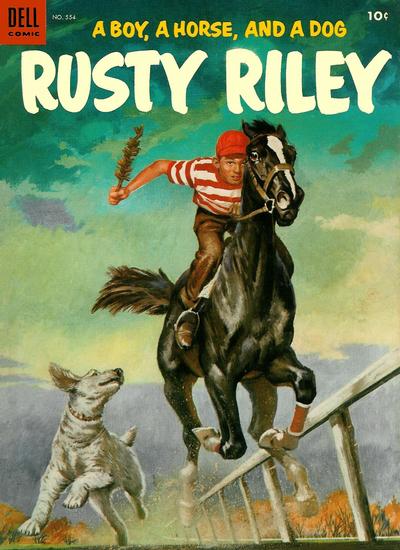 Cover for Four Color (Dell, 1942 series) #554 - Rusty Riley, a Boy, a Horse, and a Dog