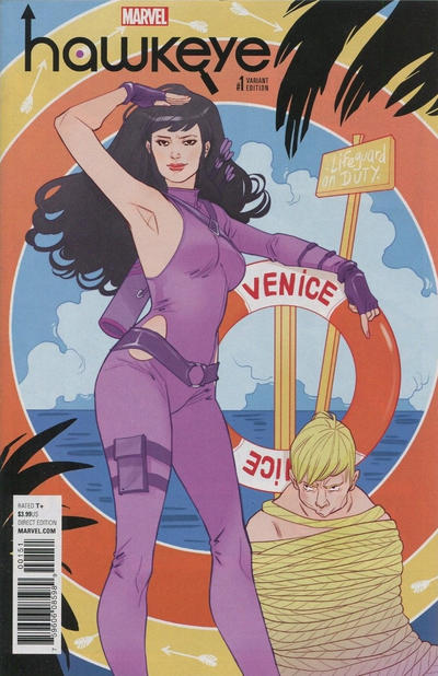 Cover for Hawkeye (Marvel, 2017 series) #1 [Incentive Marguerite Sauvage Variant]