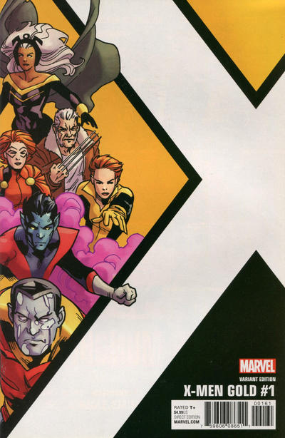 Cover for X-Men: Gold (Marvel, 2017 series) #1 [Incentive Leonard Kirk Corner Box Variant]