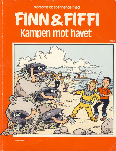 Cover for Finn & Fiffi (Skandinavisk Presse, 1983 series) #7/1985 - Kampen mot havet